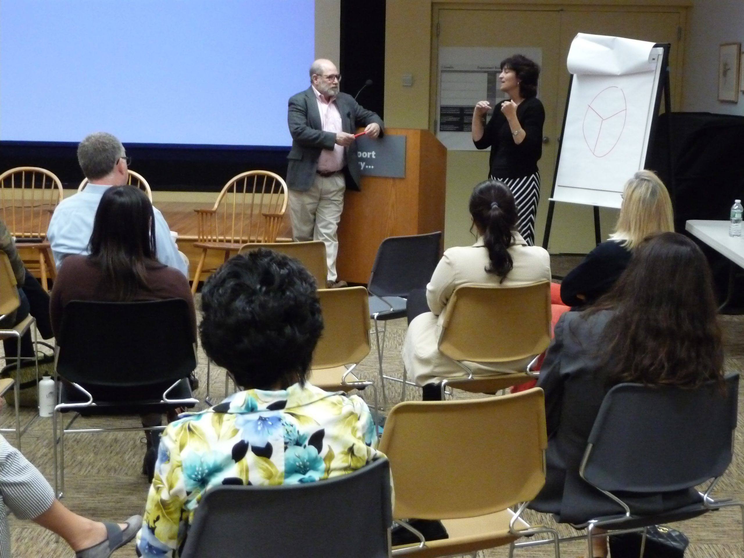 John Seiffer leading a session at the Refinery
